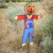 In the Breeze 2485 — Pumpkin Scarecrow Ground Ball Spinner — Autumn Halloween Yard Décor Wind Spinner